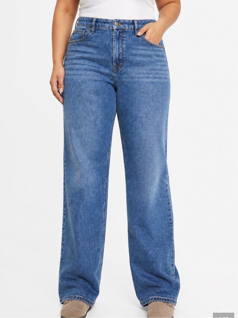 Good American Good 90's Cropped Relaxed Jean Womens 12/31